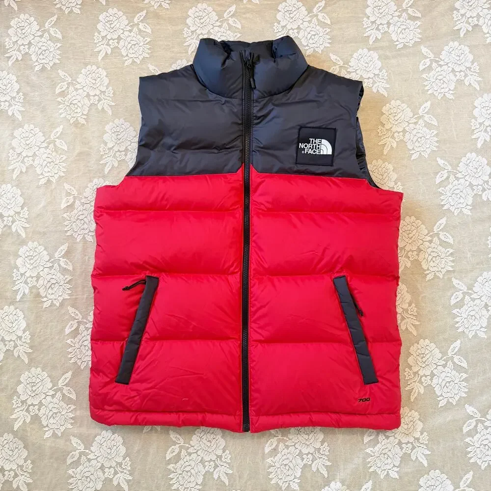 The North Face 700 Nuptse Puffer Vest Red Black Men’s Medium